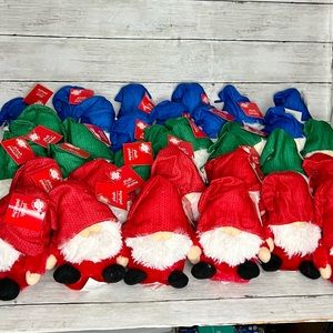 Lot of 34 Small Stuffed Gnomes Red, Blue, Green NWT
